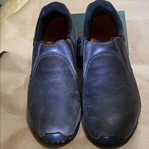 Merrill Moab Rover MocJ21305- Espresso Brown Leather size 11 Like New Soles